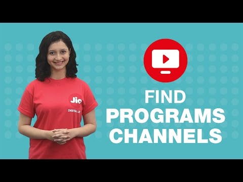 How to find programs or channels on JioTV?
