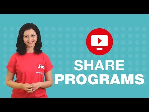 How to share programs with your social network on JioTV?
