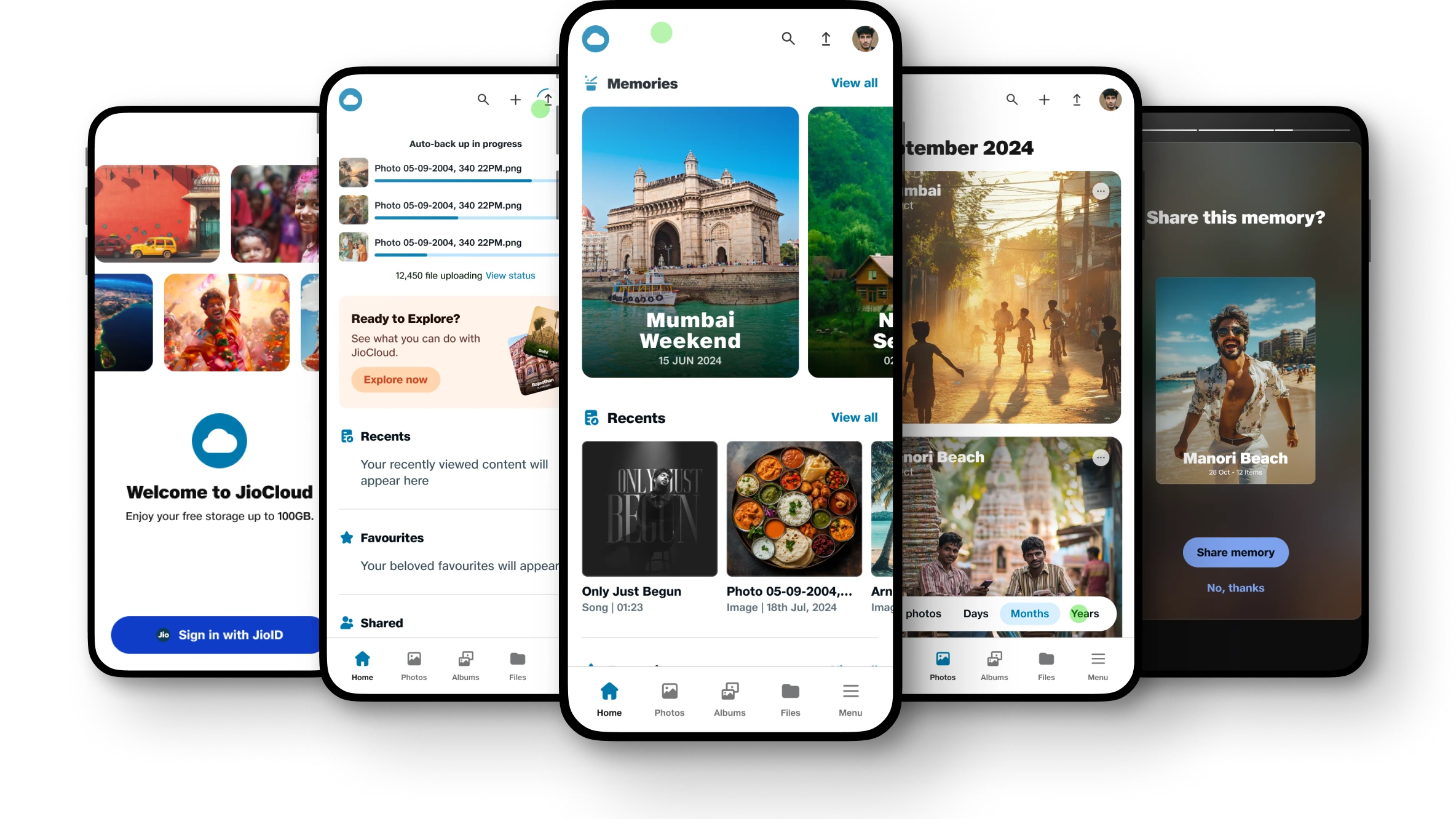 Multiple mobile banners with JioAICloud features