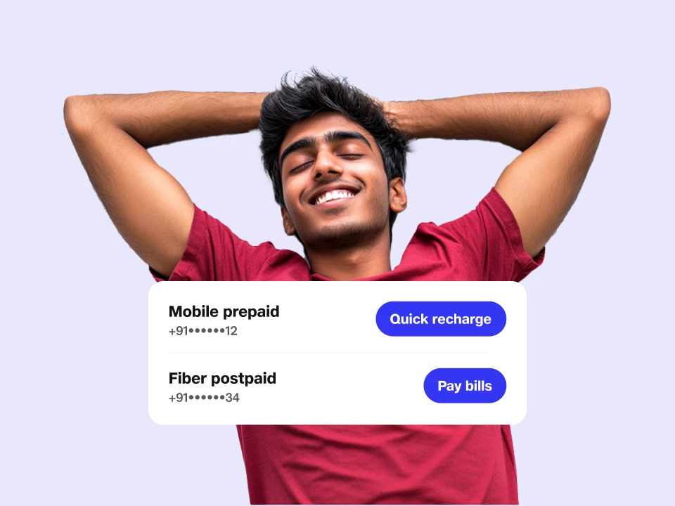 A Man relaxed for easy recharge banner A Man relaxed for easy recharge banner