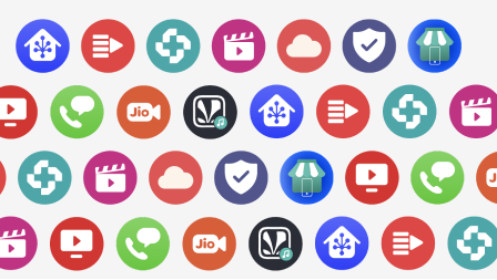 JioStore with 200+ apps that includes video calling app, media sharing app, etc.